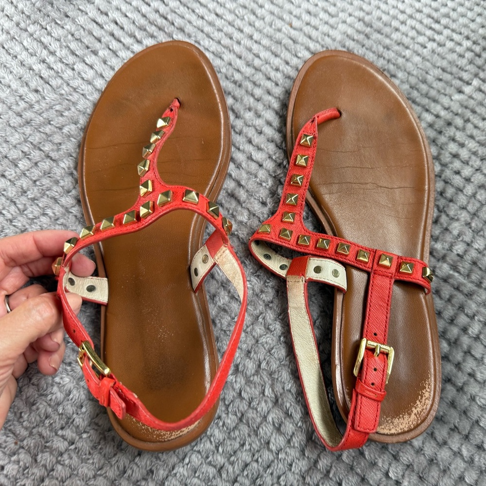 Michael Kors Studded Orange Sandals